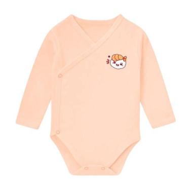 Imagem de Body Kimono Manga Longa Para Bebê Lindas Cores 100% Algodão - Koala Ba