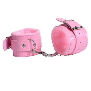 Imagem de Bracelete  rosa sexy pelúcia festa fantasia cosplay