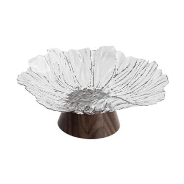 Imagem de ＫＬＫＣＭＳ Fruteira de pedestal, tigela de servir frutas com pés altos, bandeja de servir moderna, suporte para vegetais para decoração de presente de, Branco