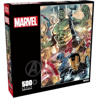 Imagem de Buffalo Games - Quebra-cabeça Marvel – Mundo dos Vingadores #14 – Quebra-cabeça desafiador de 500 peças para adultos perfeito para noites de jogos – Tamanho do quebra-cabeça finalizado é 21,25 x 15,00