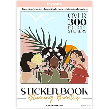 Imagem de Conjunto de adesivos de scrapbook de pessoas - 318 adesivos para scrapbooking. Bonecos adesivos planejadores com diversas meninas e mulheres negras, flores e citações