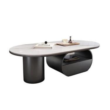 Imagem de Mesa de centro pequena mesa de centro minimalista para sala de estar, design moderno que economiza espaço, mesa simples e elegante para casas pequenas mesa de centro pequena moderna (130 cm)