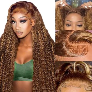 Imagem de Peruca LuAija Wear and Go, cabelo humano sem cola, 70 cm, ondulado, om