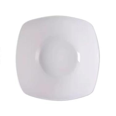 Imagem de Prato de jantar de cerâmica pratos de jantar de cor sólida pratos de jantar profundos pratos quadrados de grés para micro-ondas e lava-louças