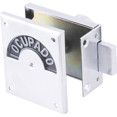 Imagem de Fechadura para banheiro livre/ocupado cromado - Nove54