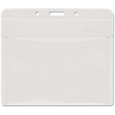 Imagem de Advantus 75603 Porta-crachás sem PVC, horizontal, 10 x 7 cm, transparente, pacote com 50