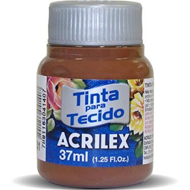 Imagem de Acrilex Fosca Tinta para Tecido, Marrom, 12 x 37 ml