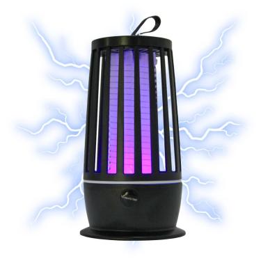 Imagem de Repelente Mini Armadilha Eletrica Mata Mosquitos Pernilongos Silencioso Abajur Led UV USB Cor:Preto (STO1802PTO)