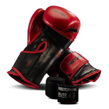 Imagem de KIT BOXE MUAY THAI PRETORIAN ELITE LUVA E BANDAGEM-Unissex