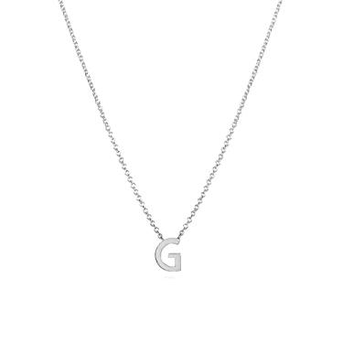 Imagem de SELFROSE Colares com iniciais para mulheres, colar delicado banhado a ouro 14 k banhado a ouro 14 k colar com pingente inicial minúsculo monograma bonito nome de letra gargantilha colares para meninas adolescentes joias simples, Latão, Sem Pedra Preciosa