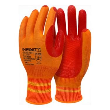 Imagem de Kit 10 Pares Luva Emborrachada Reforçada Rubber para Trabalho Pesado Indústria e Construção Civil EPI