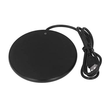 Imagem de GLOGLOW Caneca de café Aquecedor, Aquecedor de Vela 55 ° C Temperatura Constante USB Desligue a Copo Elétrico Aquecimento para Aquecimento de café Leite de Nan (Preto)