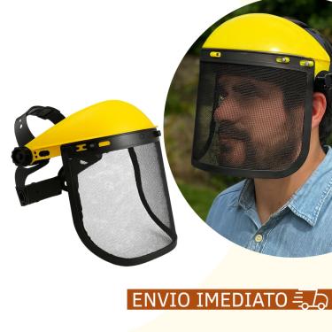 Imagem de Protetor Facial Viseira Roçadeira Motosserra Tela Aço