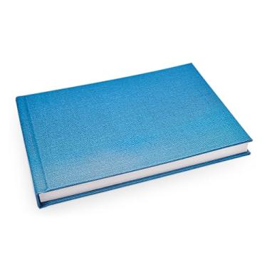 Imagem de Álbum de fotos Ical, encadernação fotolivro autocolante, folhas de papel rígido branco, para 20 fotos 10x15cm horizontal - linha Instalivro - modelo azul com textura - 758