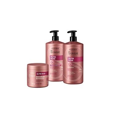 Imagem de Eudora Kit Siàge Nutri Rosé: Shampoo 1L + Condicionador 1L + Máscara Capilar 500g + 2 Válvulas Pump
