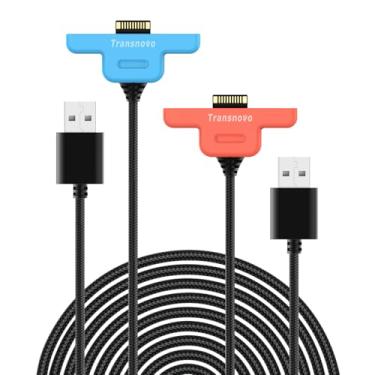 Imagem de Joycon Charger Cable, TRANSNOVO Switch 2 Controller Charging Cord, 3Meter Joycon Accessories Compatible with Nintendo Switch 2, USB-A Ports, 2 Pack