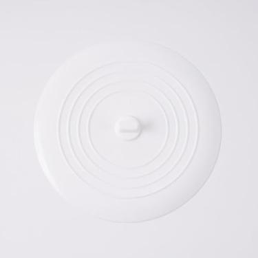 Imagem de Tampão de drenagem de silicone grande de 15 cm tampa de sucção plana para utensílios de cozinha, acessórios de banheiro e lavanderia. Branco