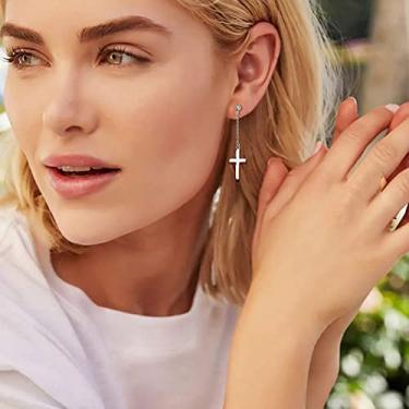 Imagem de Brincos de argola masculinos e femininos, One Size, Aço inoxidável, Sem pedra preciosa