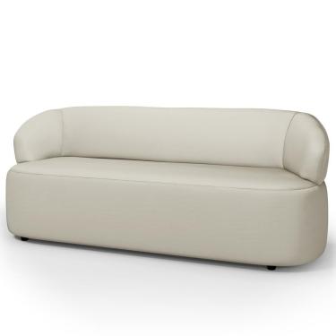 Imagem de Sofá 3 Lugares Orgânico Sala De Estar Living 170cm Carmen F04 Couríssimo Off White - Lyam Decor