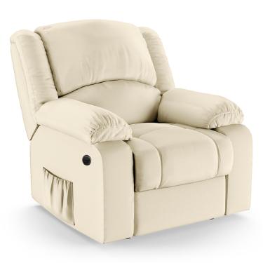 Imagem de Poltrona do Papai Reclinável Melim Power Elétrica PU Bege FH1 - D'Rossi