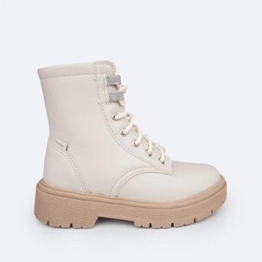Imagem de Bota Coturno Menina Pampili Duda Passante em Strass Nude-Feminino