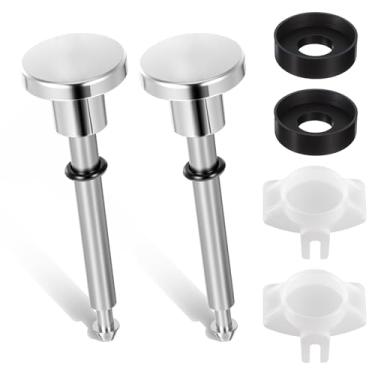 Imagem de Kit de reparo universal de desviador de bico de banheira, inclui 2 hastes de válvula de desvio, 2 vedações e portões de copo, peças de reposição de reparo com vazamento de torneira de banheira de