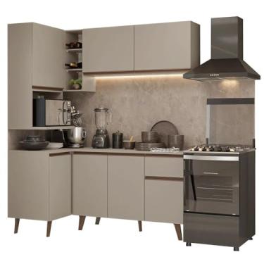 Imagem de Armário de Cozinha Completa de Canto 265 cm Crema Nice Madesa 05