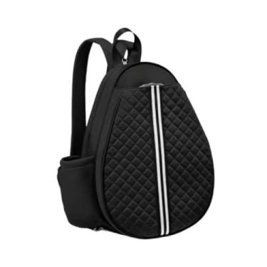 Imagem de RNXRZANK Bolsa de Tênis, Bolsa de Tênis Acolchoada, Mochila Transversal de Tênis, Bolsa para Raquete de Tênis para Mulheres E Homens, Tecido Oxford, Preto