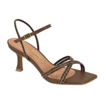 Imagem de Sandalia vizzano salto fino ref 6536.105.27907 feminino, Marrom, 38