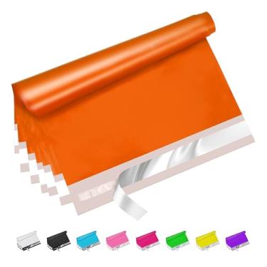 Imagem de Jowlroel Envelopes De Correspondência Polietileno Laranja 10X13" 100 Unidades, Sacos Adesivos Resistentes Para Envio Roupas, Autovedantes E À Prova D'Água, Com Privacidade Protegida Pequenas Empresa