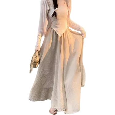 Imagem de Saia Feminina Com Cintura Elástica Evasê, Comprimento Longo E Fluido, A, S