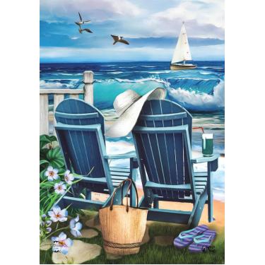 Imagem de Bandeira náutica Briarwood Lane Seaside Escape Summer Garden 30,5 x 45 cm