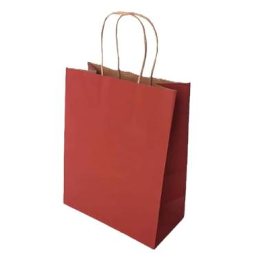 Imagem de Sacola LC Liso Papel Kraft Natural Alça Natural 17,5x8,5x21,5 c/10un (Marsala)