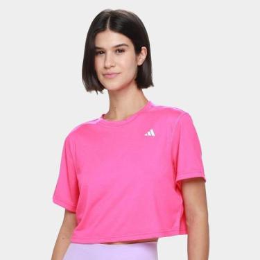 Imagem de Camiseta Adidas Essentials Feminina, Rosa claro, G