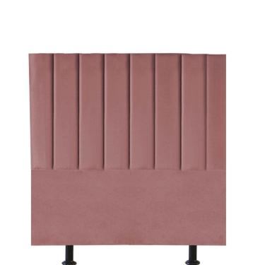 Imagem de Cabeceira Estofada Carla 100cm Solteiro Para Cama Colchão Box Quarto Suede Rose Gold - Aurora Line
