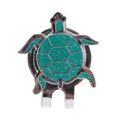 Imagem de Clipe de boné de golfe de aço inoxidável de alta resistência clipe com bola magnética acessório de treinamento de golfe (tartaruga)