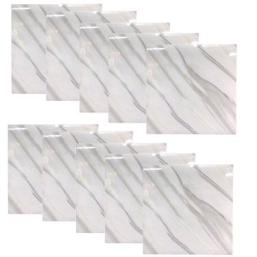 Imagem de Placa Adesiva Marmore 3D Kit 10 uni Autocolante Papel de Parede Obra Reforma Casa Banheiro Cozinha Decoraçao Ambiente