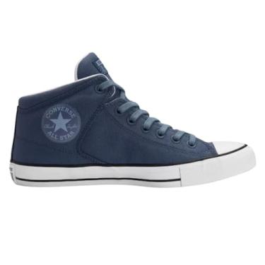 Imagem de Converse Tênis All Star Chuck Taylor High Street, Lona, Azul Grafite, Cano Médio, Casual, Cadarço, Palmilha Confortável (Azul Grafite, BR, Adulto, Numérico, 38)