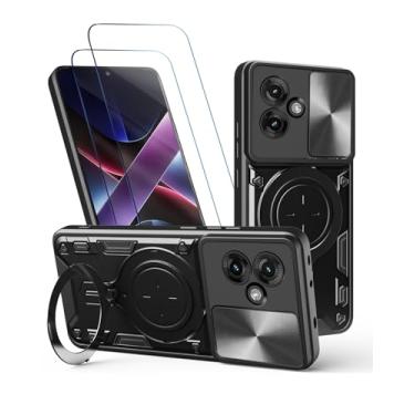 Imagem de Capa para Motorola Moto G55 Capinha à prova de choque - com protetor de tela, suporte para anel