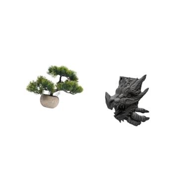 Imagem de Fenteer Bonsai Artificial, Folhagem Verde, Arranjos de Mesa Decorativos, Suporte para Livros, Apoio para Livros em Mesas E Estantes. Decoração para Casa.