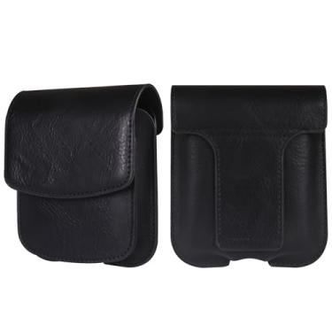 Imagem de Bolsa de cintura masculina de couro compatível com Samsung Galaxy Z Flip 7/6/5/4/3/2/5G, coldre para cinto externo, bolsa de cinto para smartphone com mosquetão