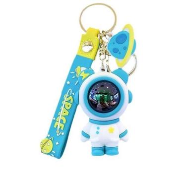 Imagem de Chaveiro Lindo Urso Astronauta com Capacete Espacial de Silicone 52g -