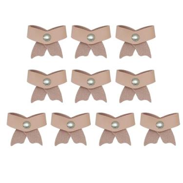 Imagem de ZGGAZCA 10 peças organizador de cabo de laço, organizador de cabos rosa fofo para fone de ouvido USB, cabos de telefone com fio, suportes de couro para pequenos eletrônicos de viagem e gerenciamento