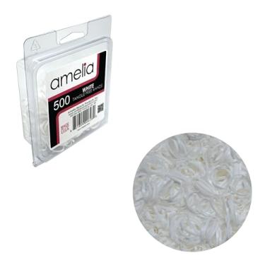 Imagem de Amelia Beauty, 500 suportes de rabo de cavalo elásticos brancos sem emaranhamento – 1/2 polegada Feito nos EUA para pôneis, tranças e torções, sem problemas, sem dor, fixação forte para todos os tipos