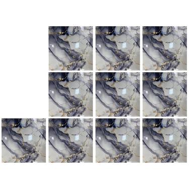 Imagem de Placa Adesiva Marmore 3D kit 10 uni Papel de Parede Autocolante Obra Reforma Moderno Casa Banheiro Cozinha Quarto Sala