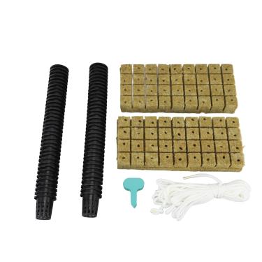 Imagem de RiToEasysports Cubos de lã de Rocha de 1 Polegada Com Vasos de Rede de 2 Polegadas, Kit de de Cultivo Hidropônico Com 72 Cubos de lã de Rocha e 50 Copos de Rede de Malha para Jardineiros Domésticos