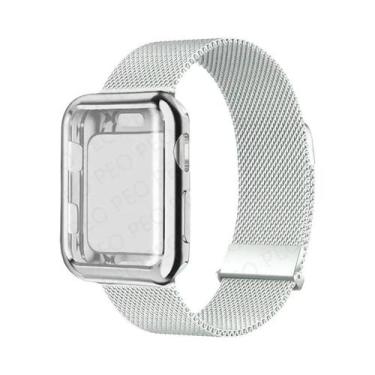 Imagem de Pulseira De Metal Com Fecho Magnético Para Apple Watch, 45mm 44mm 38mm
