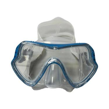 Imagem de Máscara de Mergulho com Snorkel - Adulto, Silicone, à Prova d'Água e c