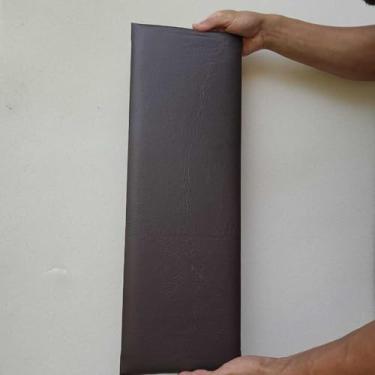 Imagem de Cabeceira Modular Estofada 60x20cm + 120x20cm | Painel Decorativo para Cama | Autocolante, Macia, Design Moderno para Quarto(20UN 20X80CM CORINO MARROM)