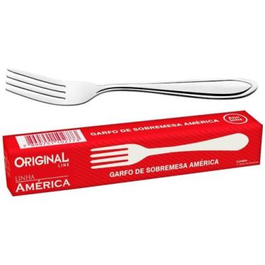 Imagem de Kit 12 Garfos Sobremesa América Talheres - Original Line